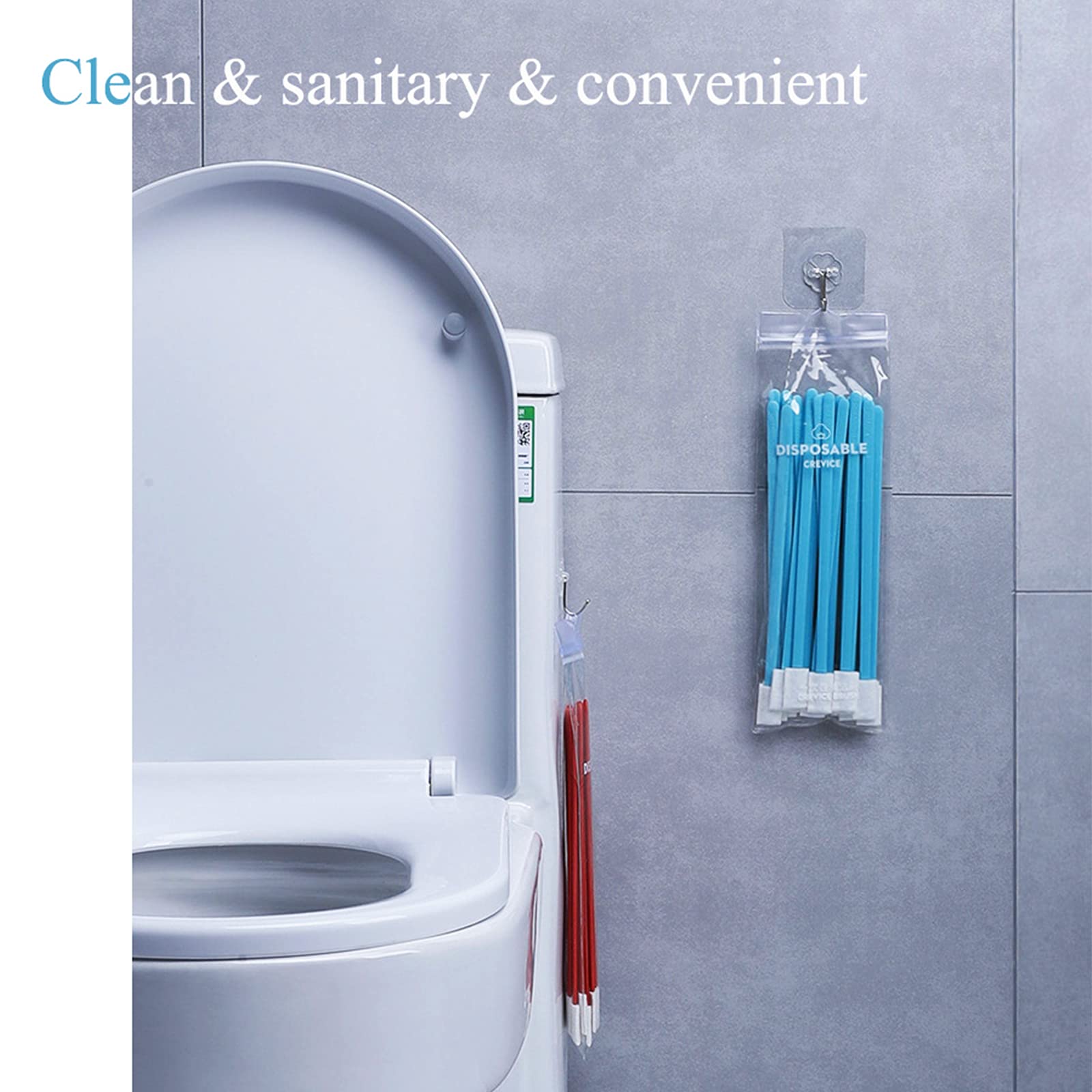 50Pcs Blue Crevice Cleaning Brushes Kit - Car & Toilet Detailing Tools for Home Use