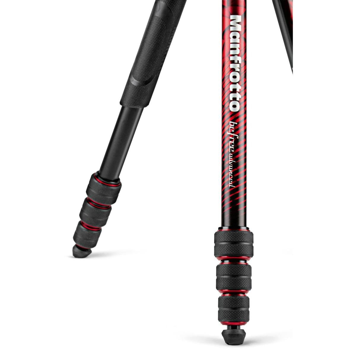 Manfrotto Befree Advanced Twist 4-Section Aluminum Travel Tripod with Ball Head - Lightweight Compact Camera Stand for DSLR & Mirrorless - Perfect for Travel, Hiking & Outdoor Photography (Red)