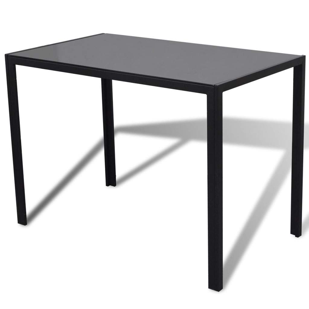 Elegant Tempered Glass Dining Table Set with PU Leather Chairs - Perfect for Kitchen, Breakfast Nook, Living Room & Bar | Modern Home Decor for Entertaining & Family Meals