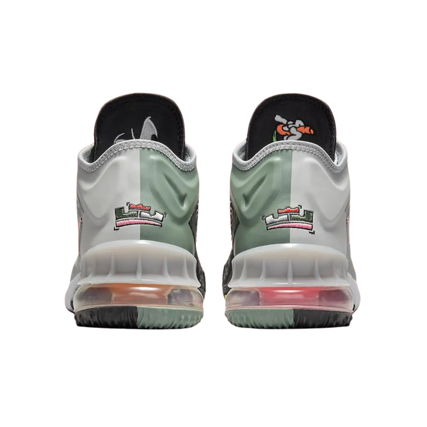 Nike LeBron XVIII Low Basketball Shoes - Light Smoke Grey & Sunset Pulse - Perfect for Outdoor & Indoor Court Play