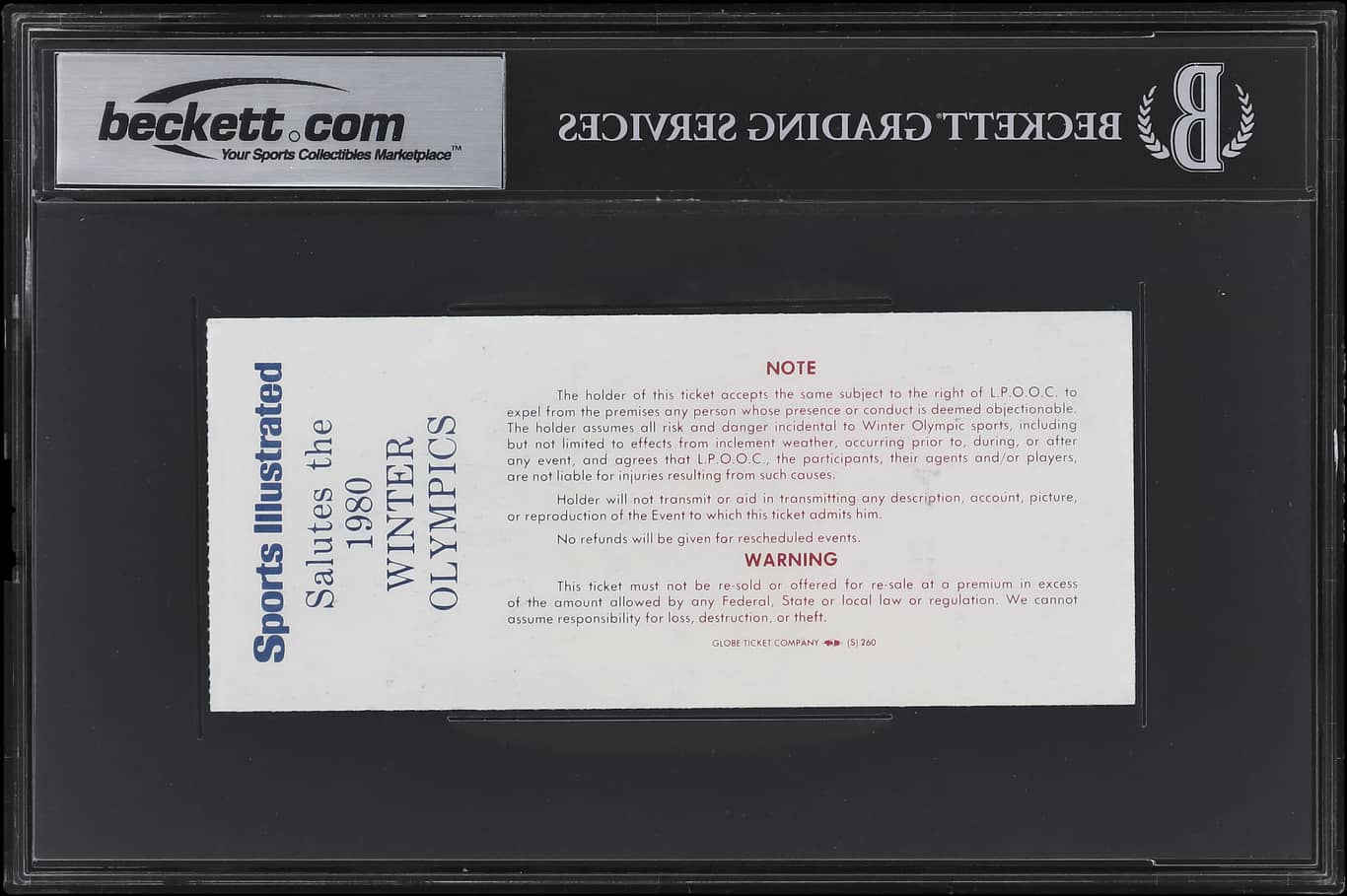 1980 USA Hockey Team Signed West Germany Game Ticket - February 20, 1980 - BAS Auto 10 Certified - Olympic Memorabilia for Collectors & Sports Fans