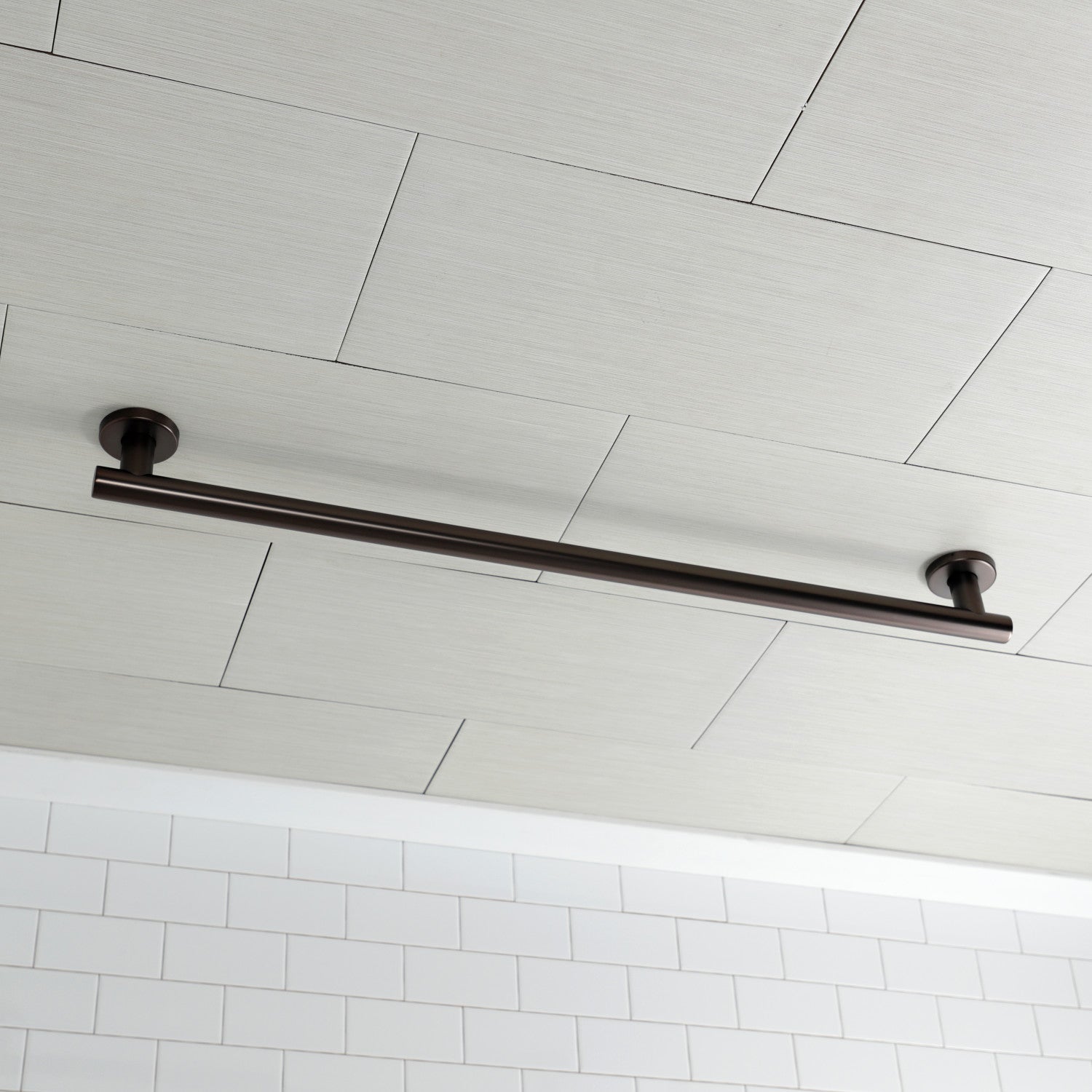 Berwyn Thrive In Place GBS1436CS5 36-Inch Stainless Steel Grab Bar - Oil Rubbed Bronze Finish, 1-1/4 Inch Outer Diameter | Bathroom Safety Handle for Seniors & ADA Compliance | Ideal for Showers, Bathtubs & Toilets
