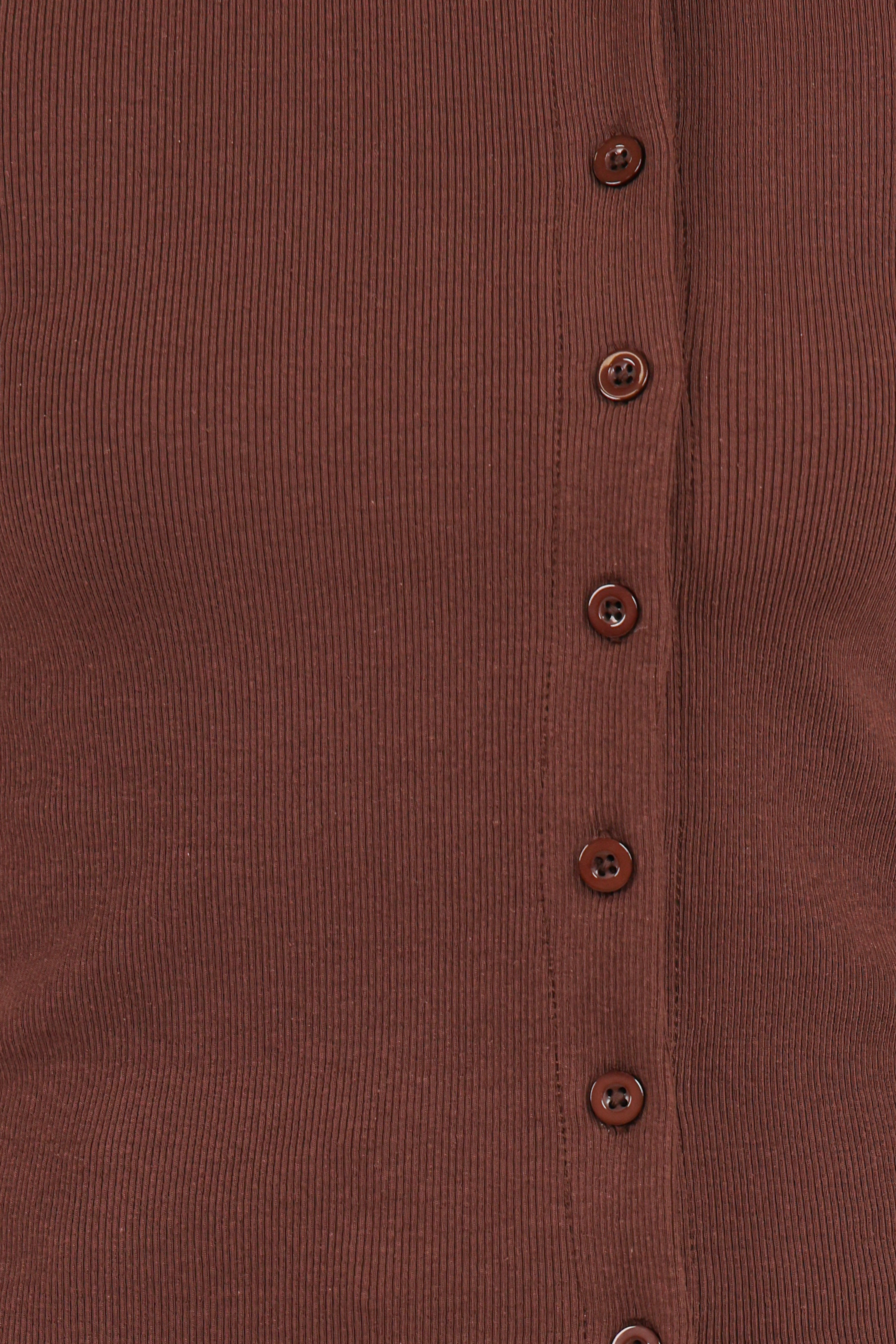 Women's Cass Long Sleeve Top in Chocolate Brown - Soft Casual Shirt for Everyday Wear, Office, and Fall Outfits