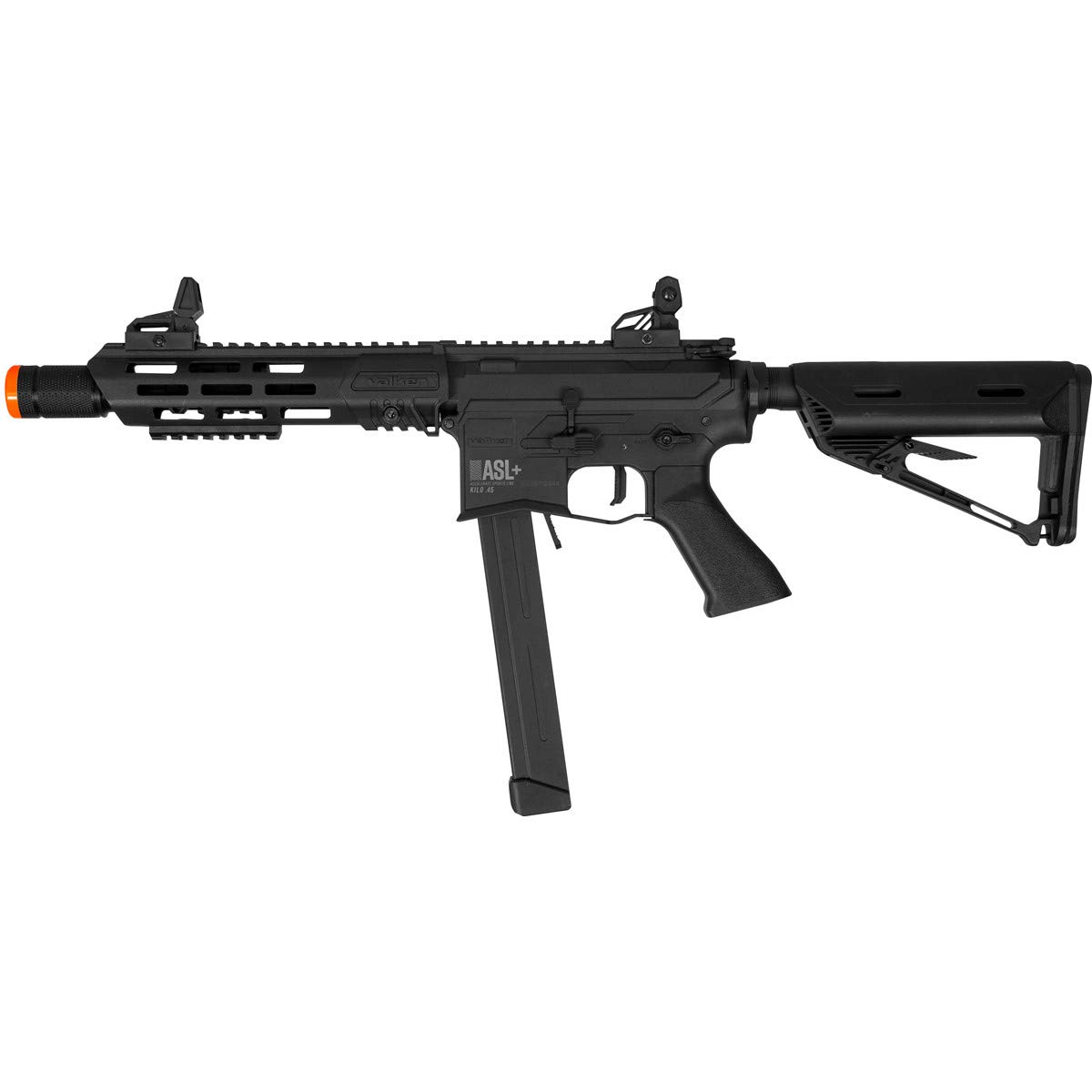 Valken ASL+ Series M4 Airsoft Rifle AEG - 6mm BB Gun with High Performance for Outdoor Skirmish & Tactical Training (Kilo45 Model) - Perfect for Airsoft Battles, Target Practice & Military Simulation