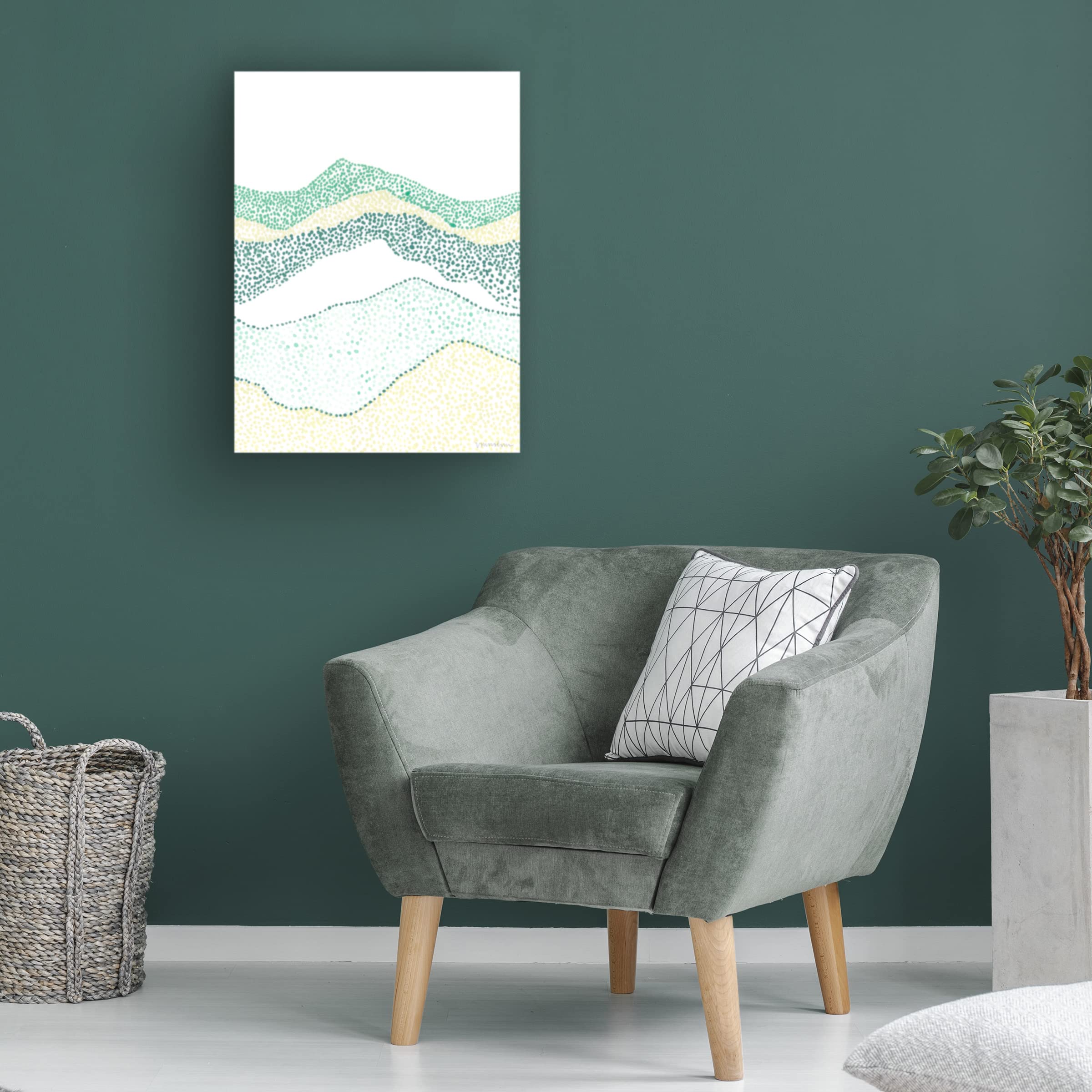 Trademark Fine Art 'Terra Dots I' Abstract Canvas Wall Art by Vanna Lam - Modern Home Decor for Living Room, Bedroom & Office