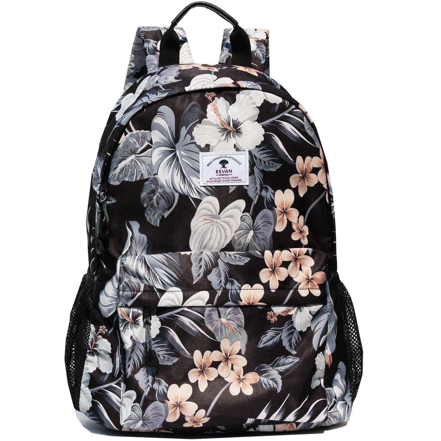 Waterproof Floral Leaf Travel Backpack - Lightweight Gym Backpack for Women & Men, Perfect for Travel, School, Yoga, Hiking & Beach Day - Durable & Stylish Outdoor Sports & Daily Use Bag