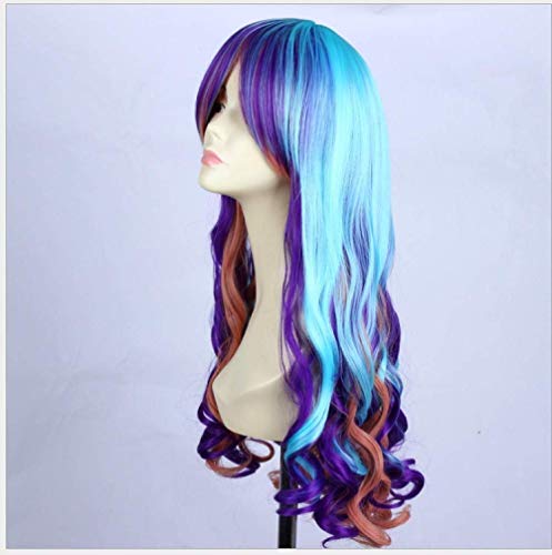 BGHJUE Halloween Wig - Long Straight Brazilian Human Hair Weave Bundles with Closure, Non-Remy Hair Extensions for Cosplay & Costume Parties