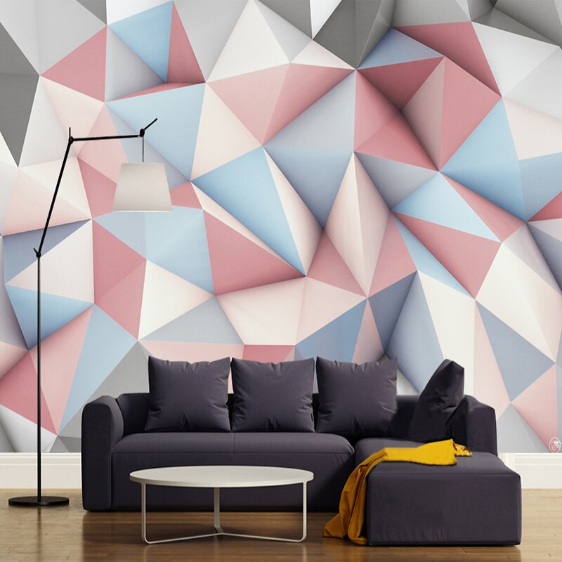 Geometric Shapes Wallpaper - Modern Abstract Design for Living Room, Bedroom & Office Decor | Peel & Stick Removable Wallpaper
