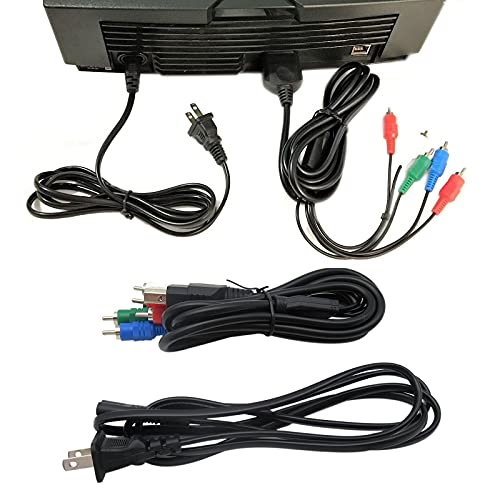 Original Microsoft Xbox Power Cord & AV Cable Bundle - HD Component HDTV Compatible for Enhanced Gaming Experience