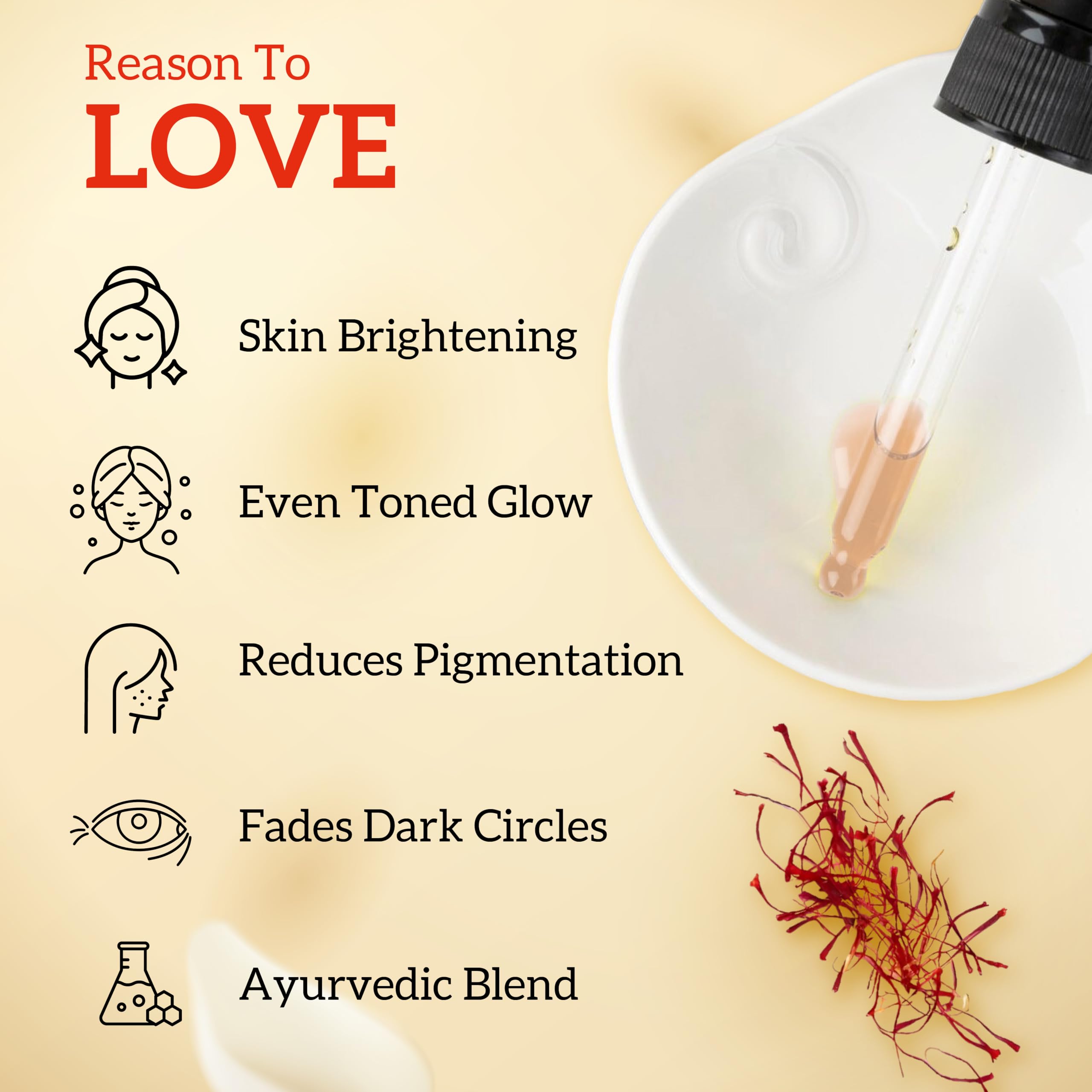 Kumkumadi Ayurvedic Facial Oil for Radiant Glow - Reduces Pigmentation & Blemishes - All Skin Types - 12ml - Perfect for Nighttime Skincare & Anti-Aging Routine