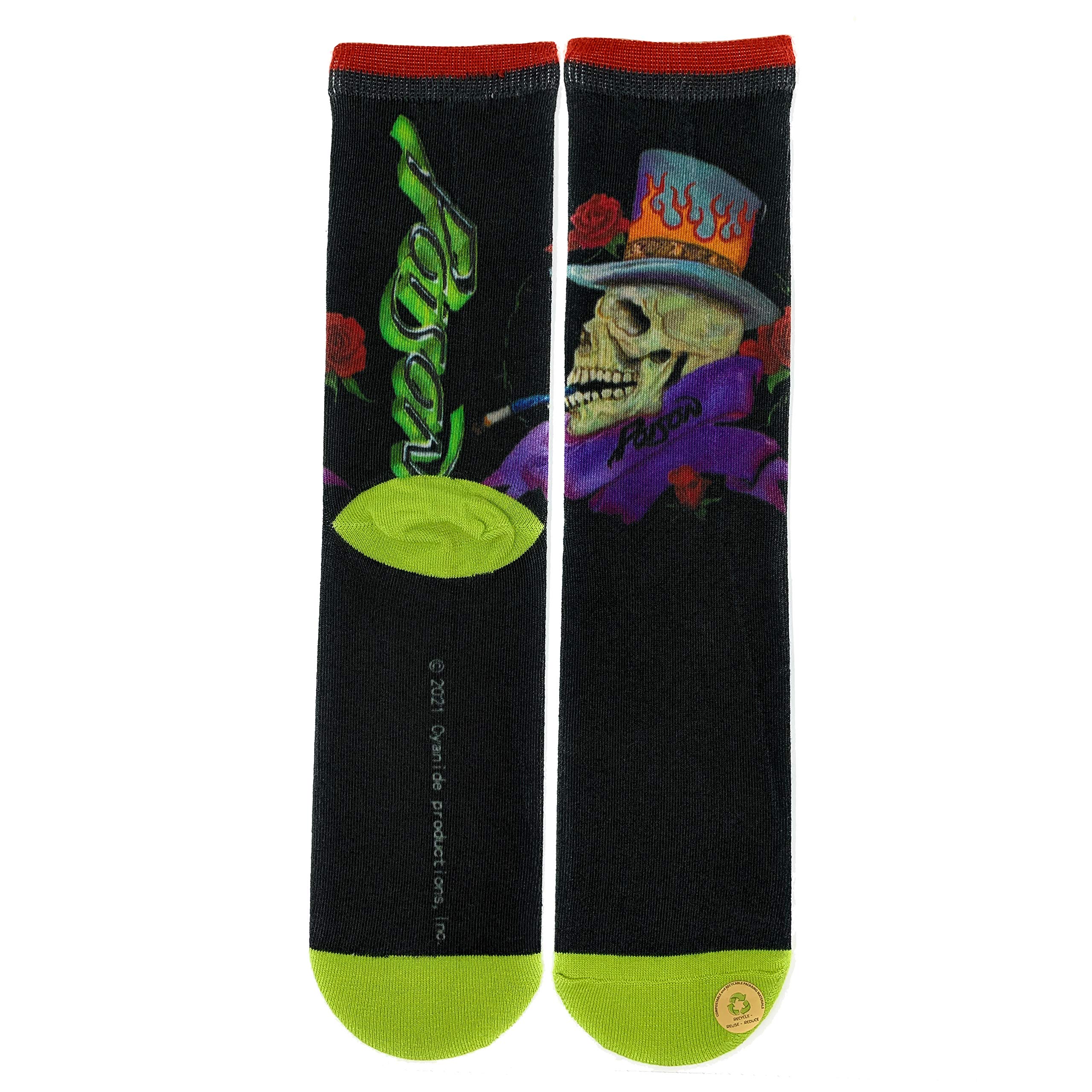 ooohyeah Men's Novelty Crew Socks - Music Lover & Band Themed Fun Socks - Funny Crazy Cool Socks for Gifts, Concerts & Casual Wear