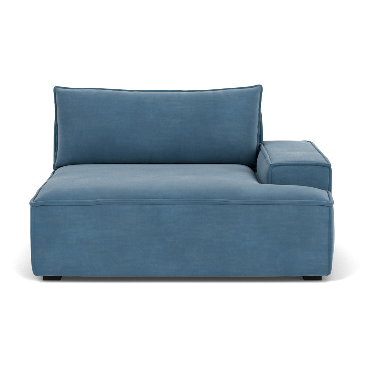 Daphne Velvet 1 Seater Right Arm Modular Sofa - Modern Living Room Furniture for Small Spaces, Apartments & Studios | Comfortable Single Seater Couch with Adjustable Design