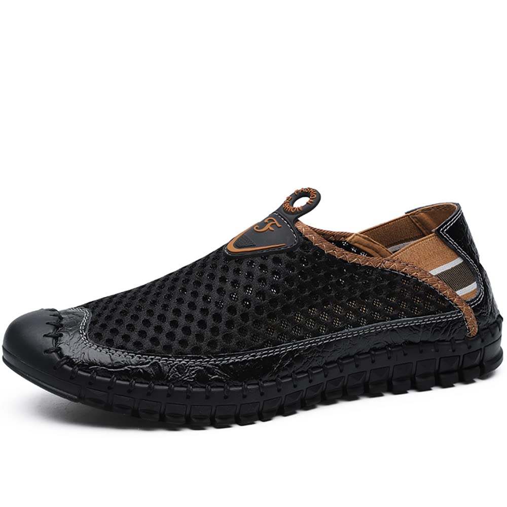 Men's Water Shoes - Quick-Dry Mesh Slip-On Loafers for Beach, Pool & Outdoor Activities | Lightweight Walking Shoes for Swimming, Boating & Travel