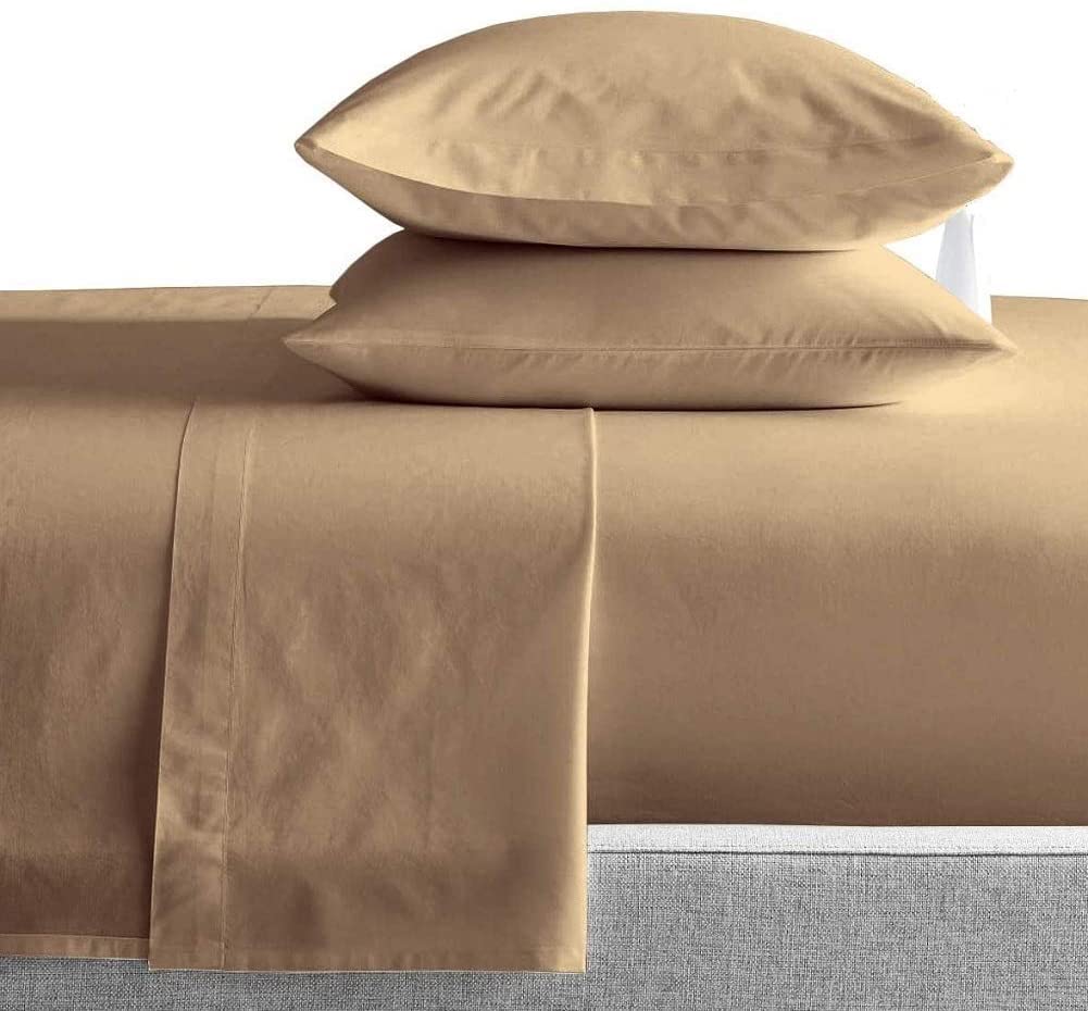 Premium Oversized Pillowcase Set - Extra Large King Size Fits Fluffy & Pancake Pillows - 100% Egyptian Cotton 600 Thread Count Luxury Bedding (Taupe) - Perfect for Master Bedroom, Guest Room & Cozy Home Decor