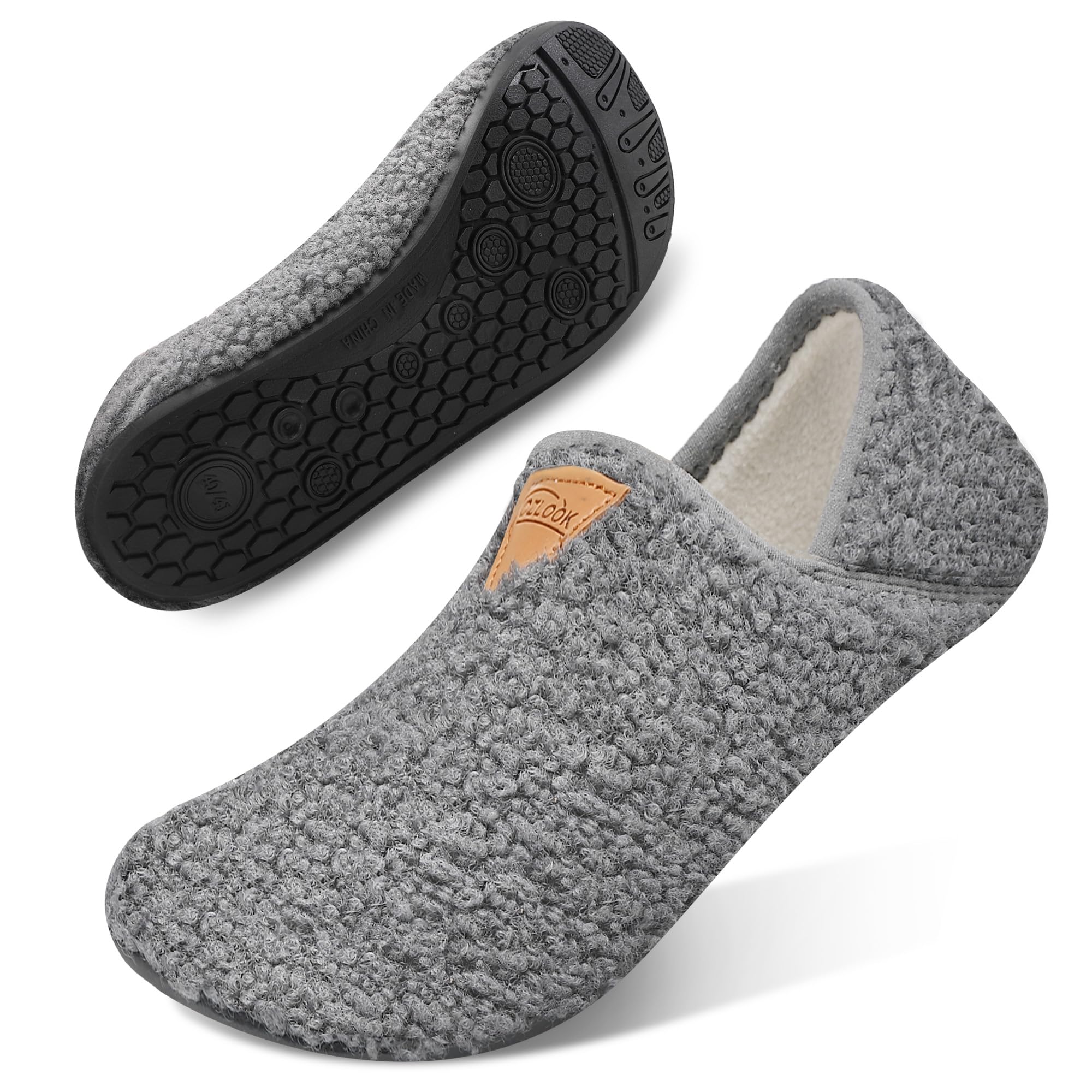 Comfortable Non-Slip House Slippers for Women & Men - Soft Indoor/Outdoor Slipper Socks with Grippy Sole - Perfect for Home, Hospital, Travel & Relaxation