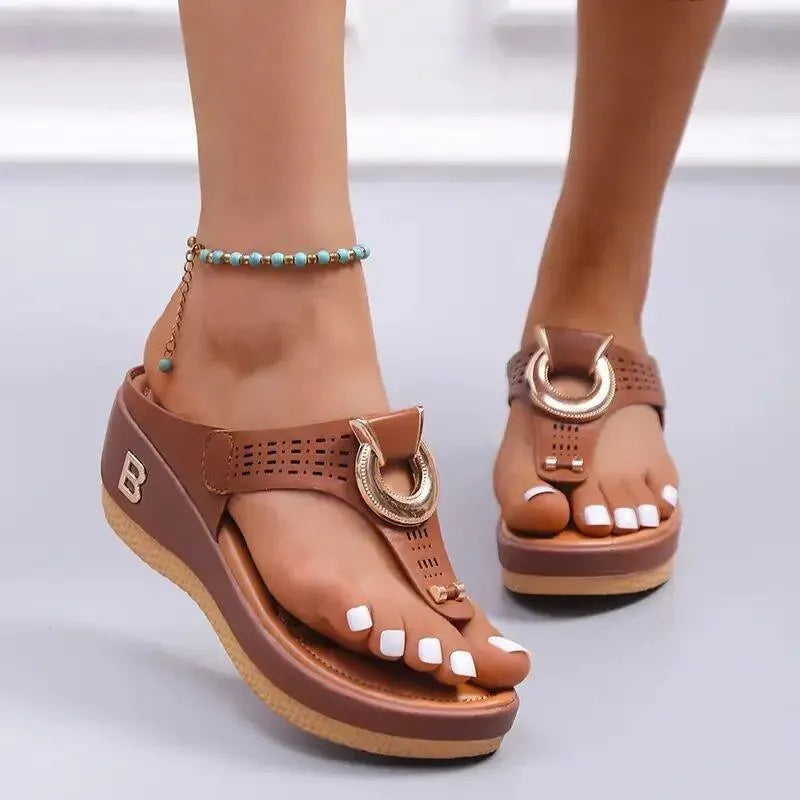 Breathable Wedge Sandal Shoes for Women - Comfortable Summer Casual Footwear with Arch Support | Perfect for Beach, Vacation & Everyday Wear