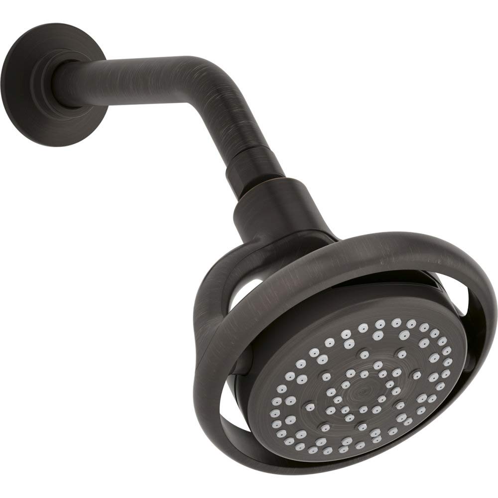 KOHLER 45427-G-2BZ Flipside 2-in-1 Showerhead with Oil-Rubbed Bronze Finish - High Pressure Rainfall & Handheld Shower Head for Spa-Like Bathroom Experience