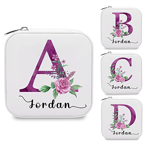 White Jewelry Box-Name&Flowers