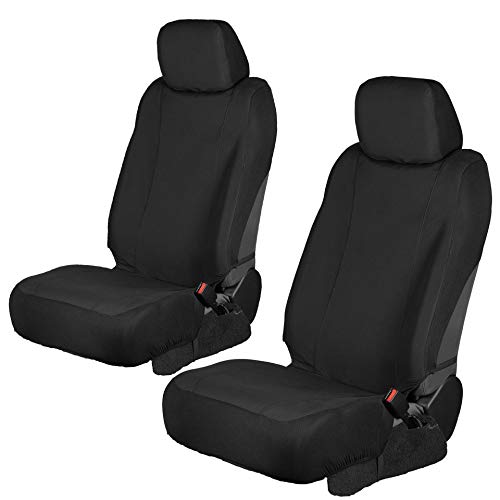 RangeWest Universal Low Back Bucket Seat Covers - 2 Pack Black, Easy Install for Cars, Trucks, Vans & SUVs | Perfect for Road Trips, Daily Commutes & Pet Protection