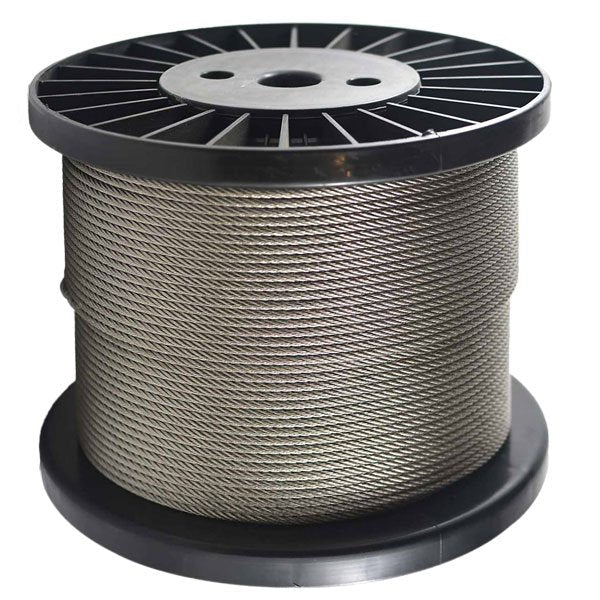 Premium Marine Grade Stainless Steel Cable - Corrosion Resistant, Heavy Duty (Sold by Foot) - Perfect for Boat Rigging, Fencing, and Outdoor Construction Projects