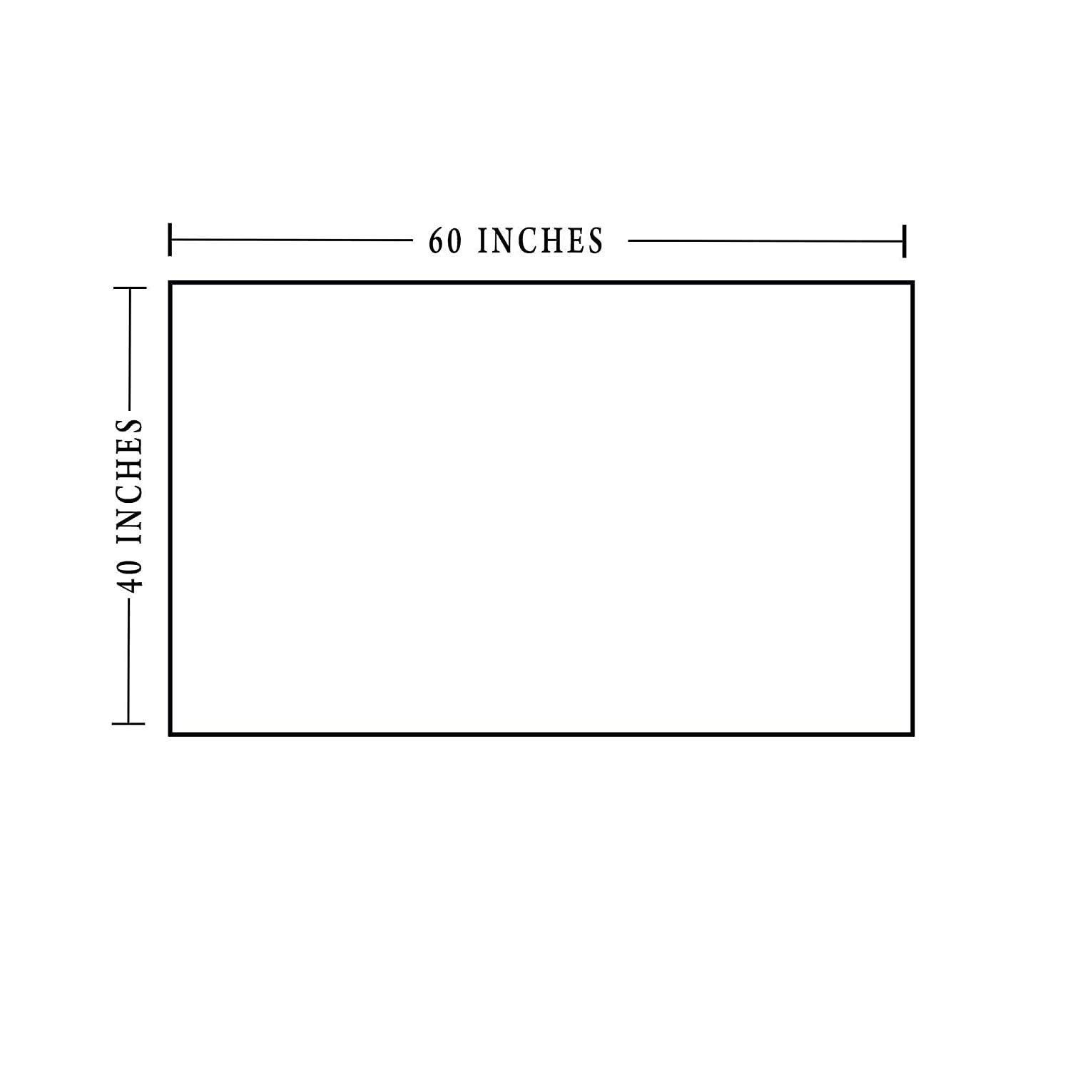 Waterproof PVC Table Cover 40x60 Inches for Rectangular Dining Table - Fits 2-4 Seater, Durable & Easy Clean Center Table Protector for Indoor/Outdoor Use - CASA-NEST Brand