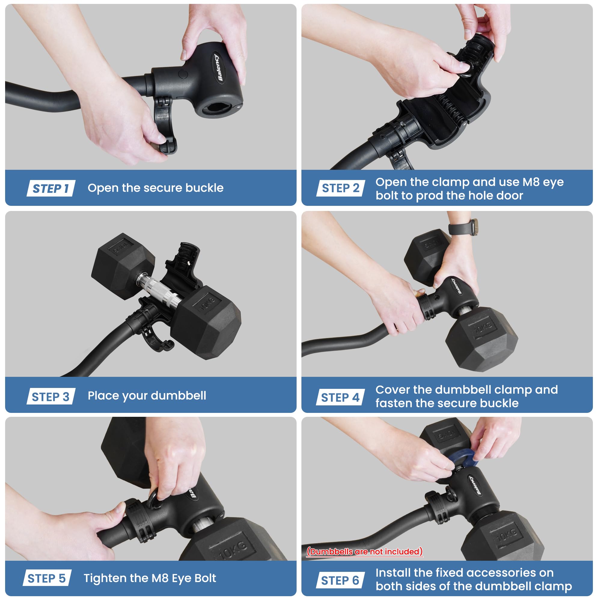 Dumbbell to Barbell Converter Bar - Adjustable Weight Up to 200LB for Home Gym, Strength Training & Weight Lifting | Perfect for Space-Saving Workouts & Full-Body Exercises