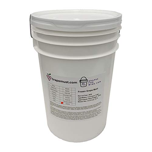 2020 Livermore Valley California Merlot Bucket Frozen Grape Must - 6 Gallons for Winemaking, Home Brewing & Wine Kits | Premium Quality Wine Ingredient
