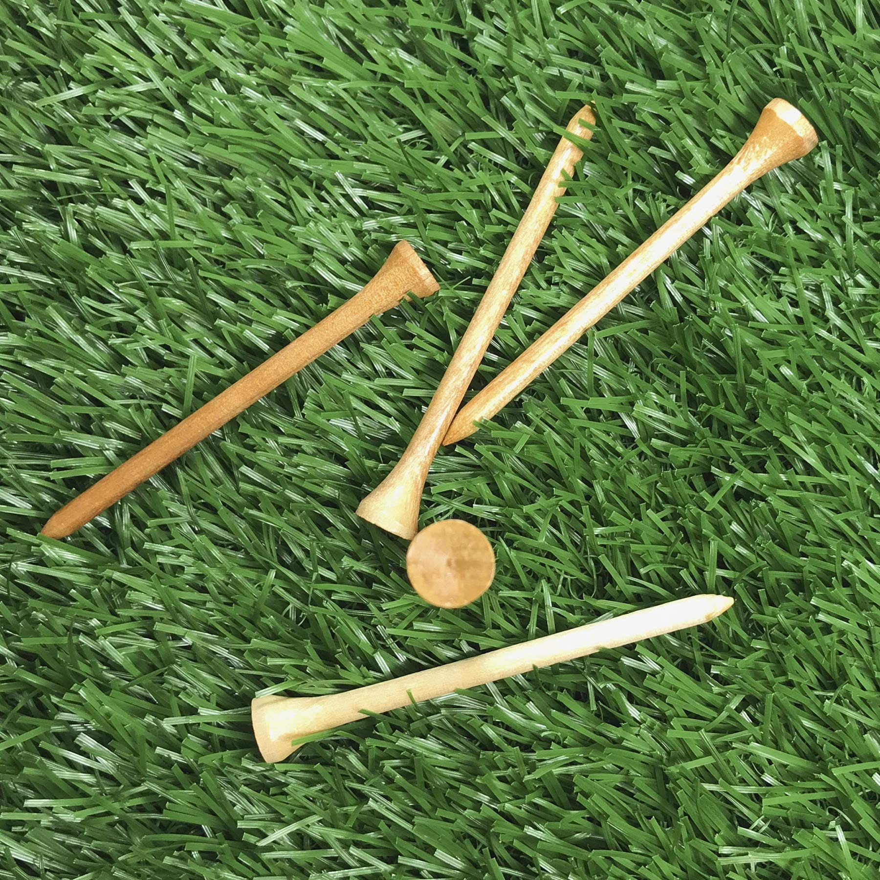 Premium Pride Golf Tees 3-1/4 Inch Natural Wooden Golf Tees - 400 Count Pack for Driving Range & Tournament Play - Durable & Eco-Friendly Golf Accessories