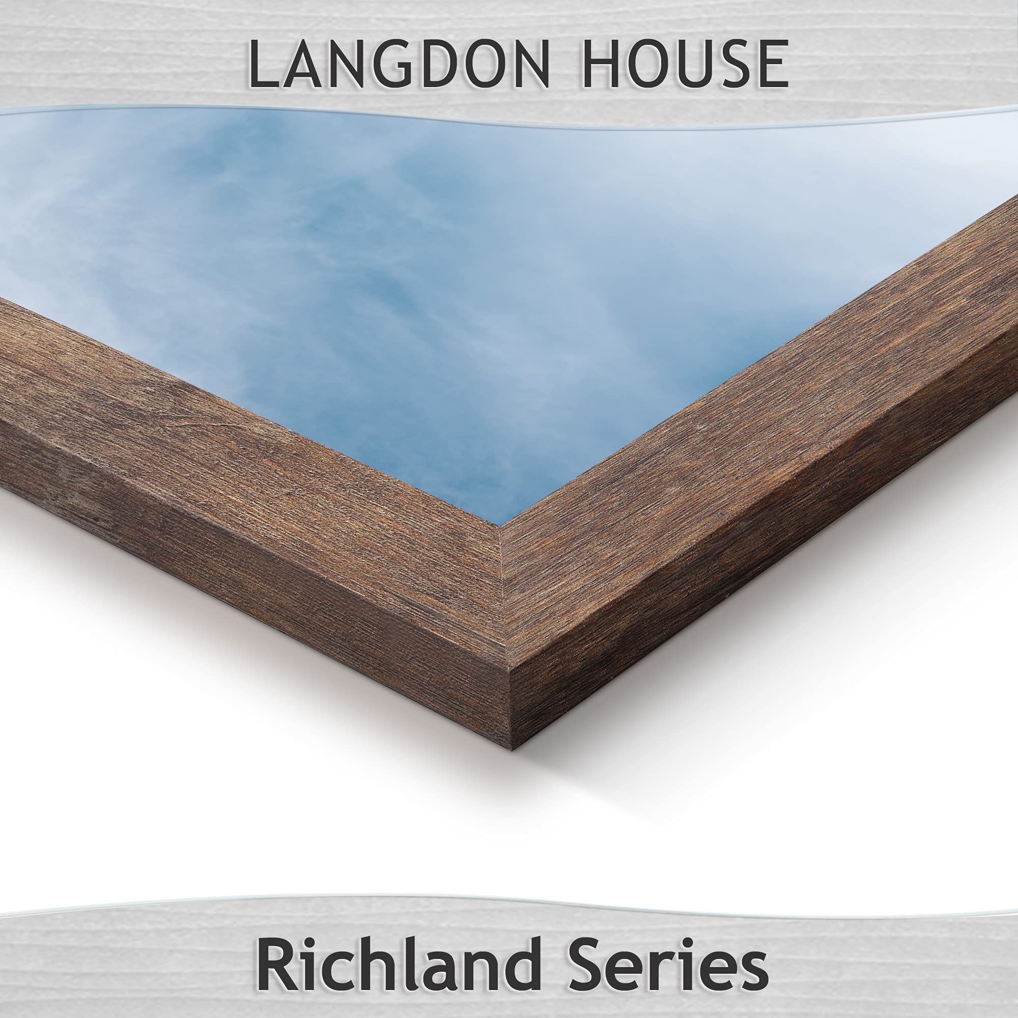 Rustic Brown 8x10 Picture Frames 6 Pack - Wood-Like Photo Frames for Wall & Table Décor