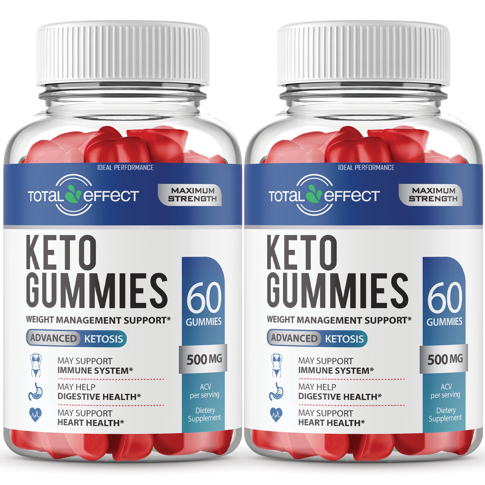 Total Effect Keto Gummies - 2 Pack (120 Gummies) | Low Carb Ketogenic Diet Supplement for Weight Loss & Energy Boost | Perfect for On-The-Go Snacking & Fitness Lifestyle
