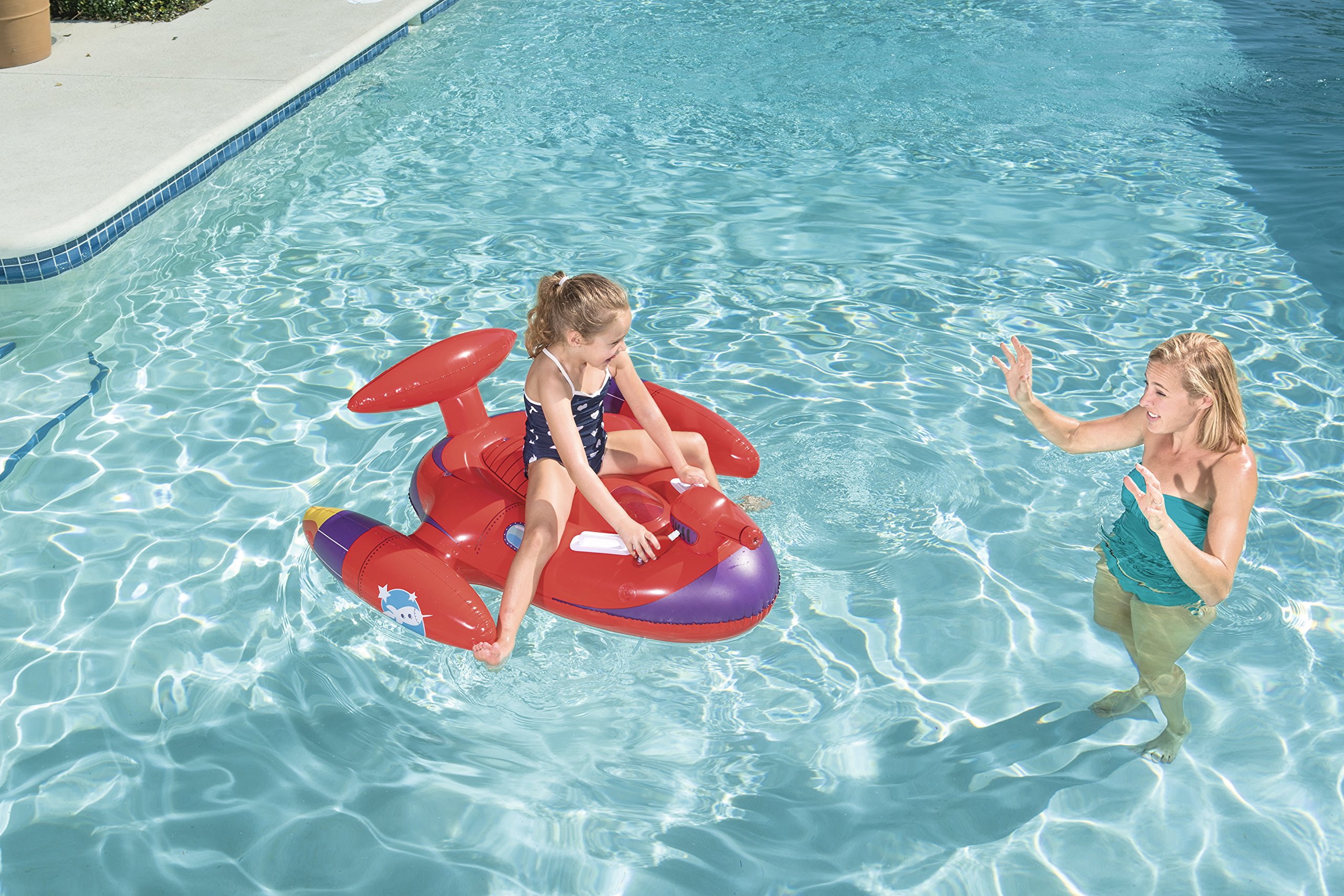 Bestway Inflatable Space Splasher Water Slide - Fun Outdoor Play for Kids, Backyard Summer Party & Pool Games