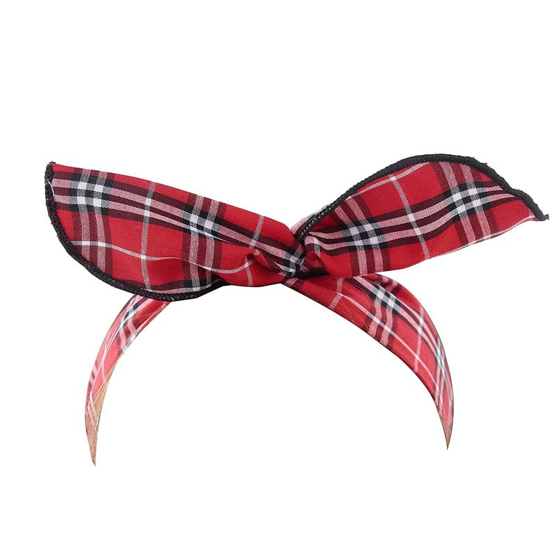 BELICIA Retro Polka Dot Lattice Headbands for Women & Girls - 6 Pack Wired Hair Accessories with Twist Bow Design, Perfect for Parties, Weddings & Everyday Styling
