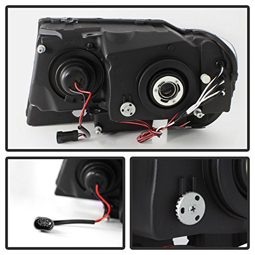 99-04 Jeep Grand Cherokee LED Halo Headlights - Chrome/Clear Lens Replacement - Upgrade for Night Driving & Off-Road Adventures