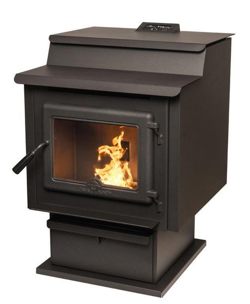 True North TN40 Pellet Stove - High Efficiency EPA Certified Wood Pellet Heater for Home Heating | Perfect for Living Rooms, Cabins & Off-Grid Spaces
