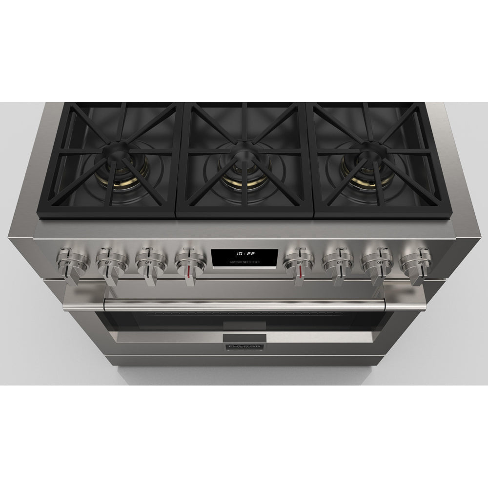 Fulgor Milano 36 Inch 600 Series Pro All Gas Range with 6 Burners - Stainless Steel Commercial Style Stove (Model F6PGR366S2) for Professional Kitchens & Home Chefs