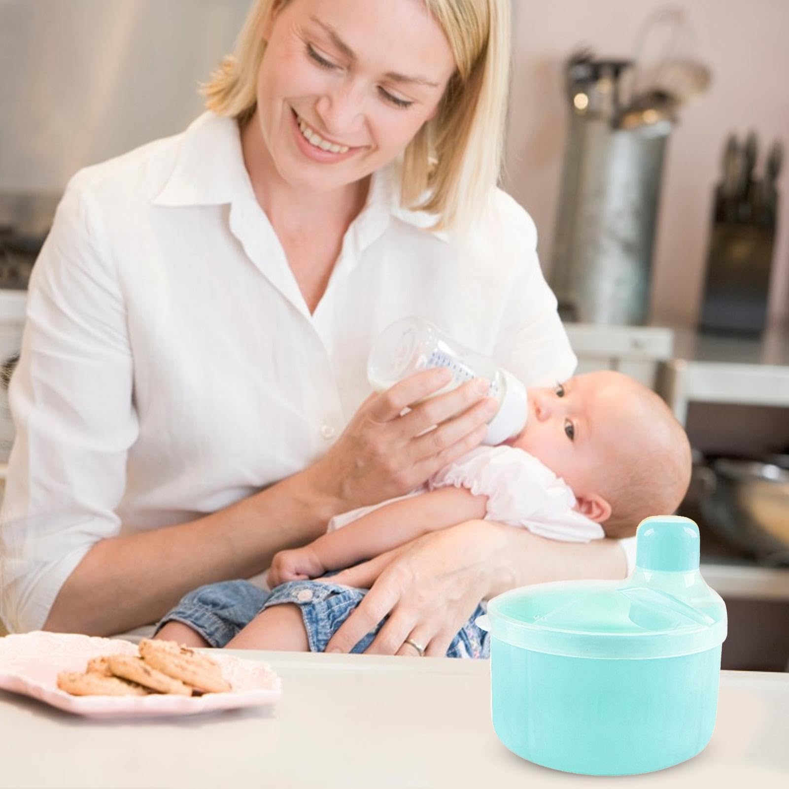 Premium Baby Milk Powder Dispenser - Portable Travel Formula Container with Airtight Seal for Infant Feeding, Camping & Home Use - Ideal for Storing Powdered Milk, Snacks & Fruits