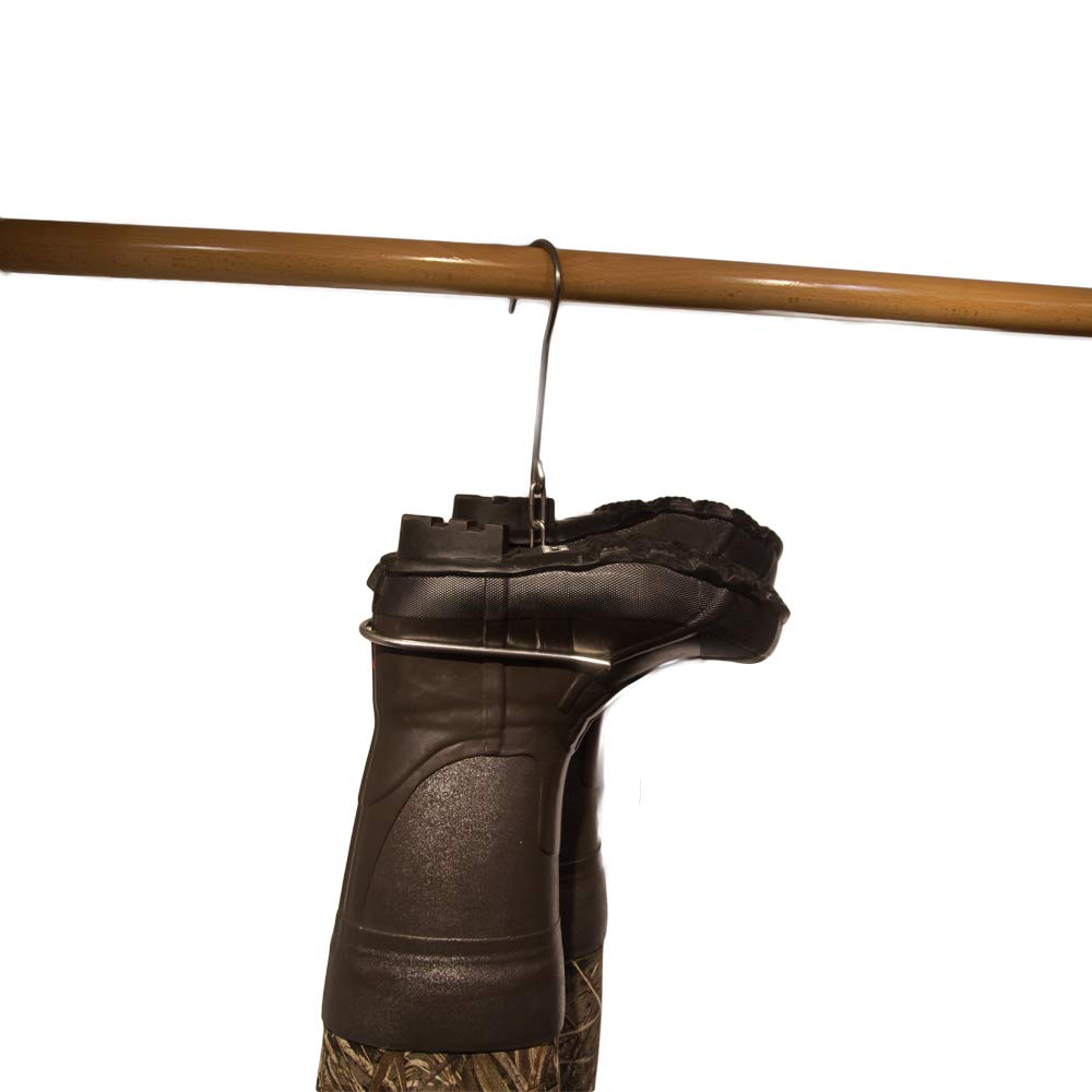 Stainless Steel Fishing & Hunting Waders Boot Hanger - 8 Fan Drying Rack for Wading Boots, Waders - Perfect for Garage, Boat Dock & Outdoor Gear Storage