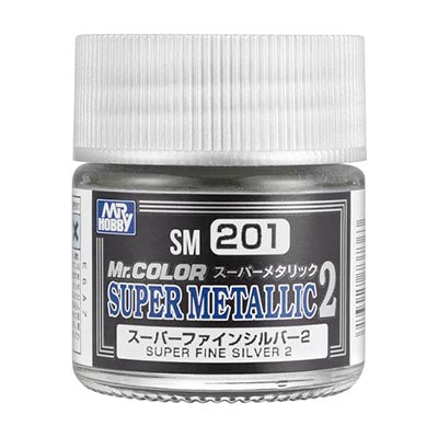 Mr. Color Super Metallic Super Fine Silver 2 - Premium Metallic Paint for Model Kits, Miniatures & DIY Crafts - Perfect for Airbrushing, Hand Painting & Custom Projects