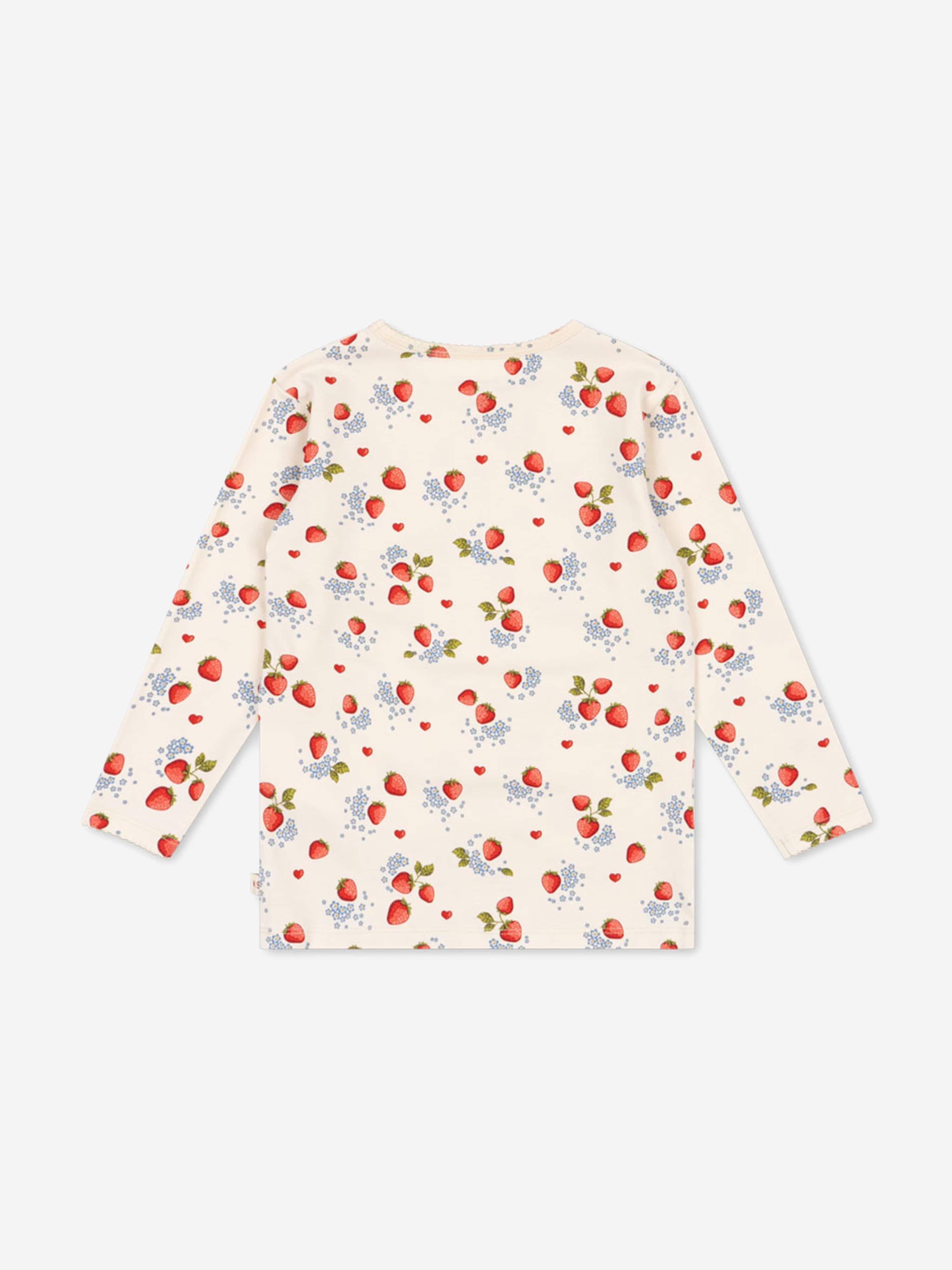 Baby Girls Marmalade Basic Long Sleeve Cotton T-Shirt in Ivory - Soft & Comfortable Toddler Top for Playdates & Family Outfits