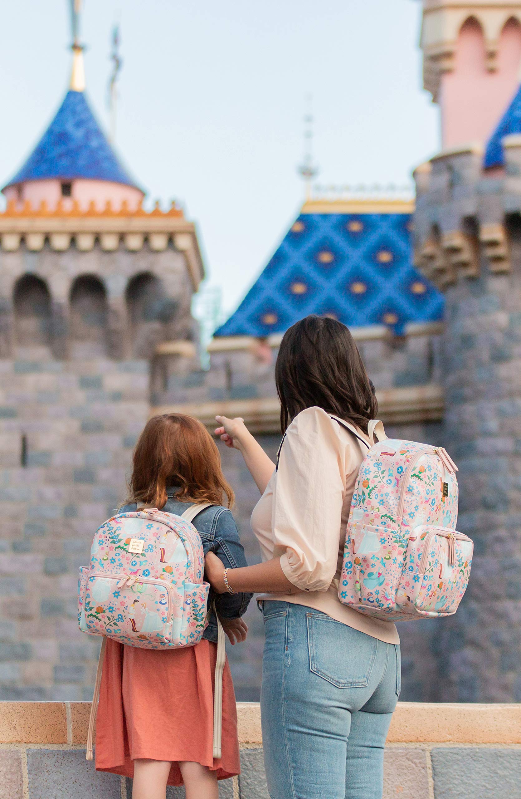 Petunia Pickle Bottom District Backpack Diaper Bag - Stylish & Spacious Baby Carrier for Parents | Disney Cinderella Collaboration | Perfect for Travel, Daycare & On-The-Go Moms & Dads