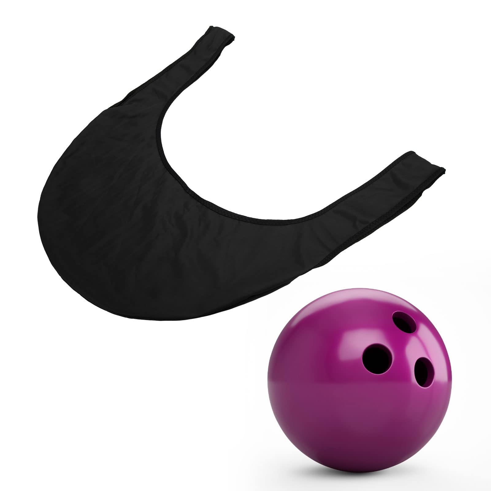 **Premium 60cm Bowling Ball Bag with Twill Lining & Handle - Portable Ball Sling for Protection & Easy Transport - Perfect for Bowling Enthusiasts & League Players (Black)**