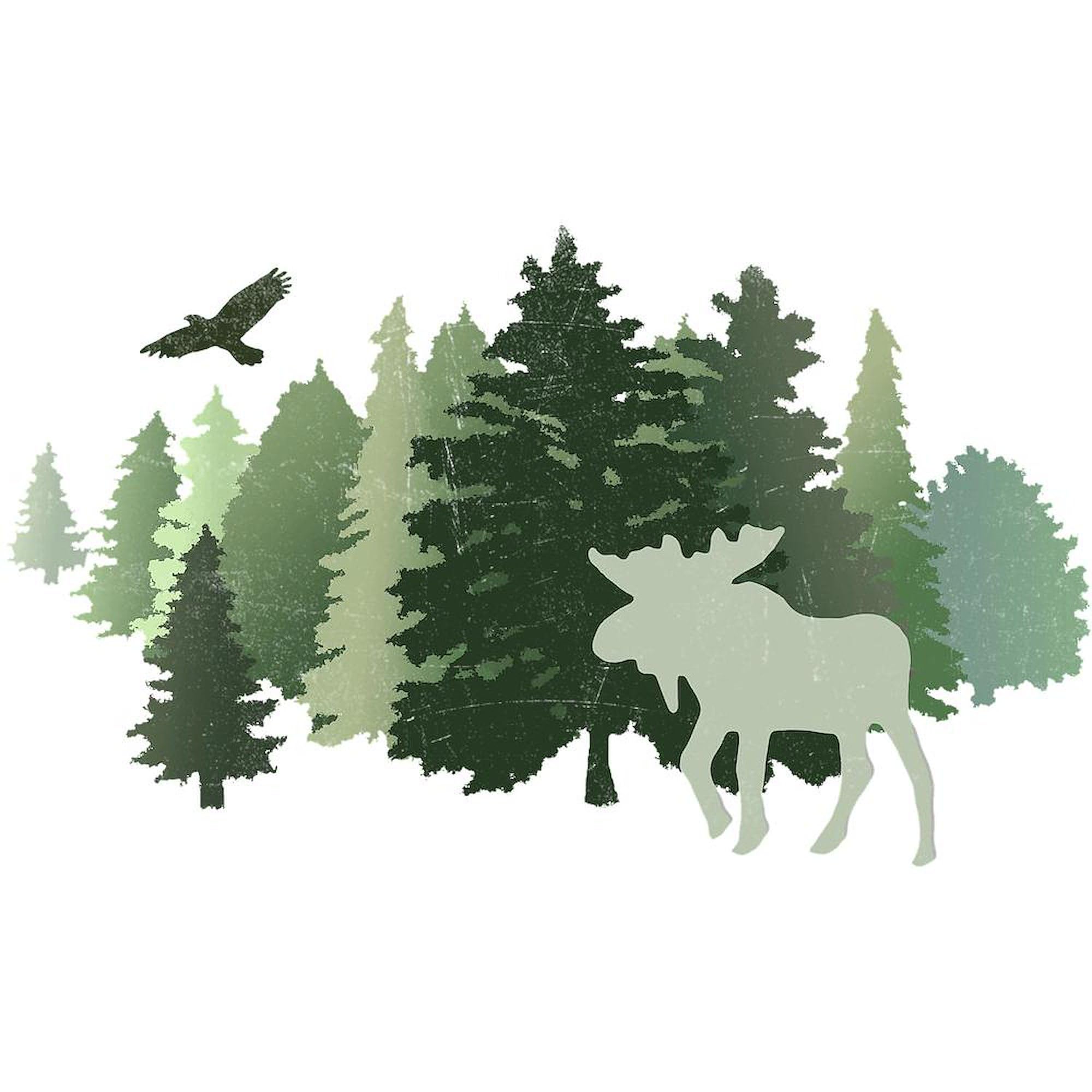 CafePress Moose In The Forest Ceramic Coffee Mug 11 oz (325 ml) - Perfect for Camping, Hiking & Nature Lovers Gifts