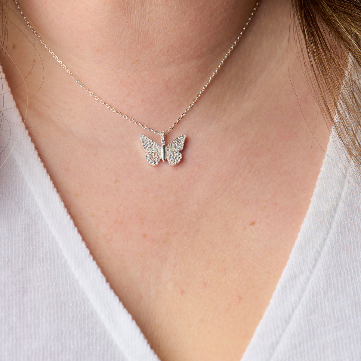 Butterfly Crystal Necklace Adjustable Chain for Women - Elegant Gift for Birthday, Anniversary & Special Occasions