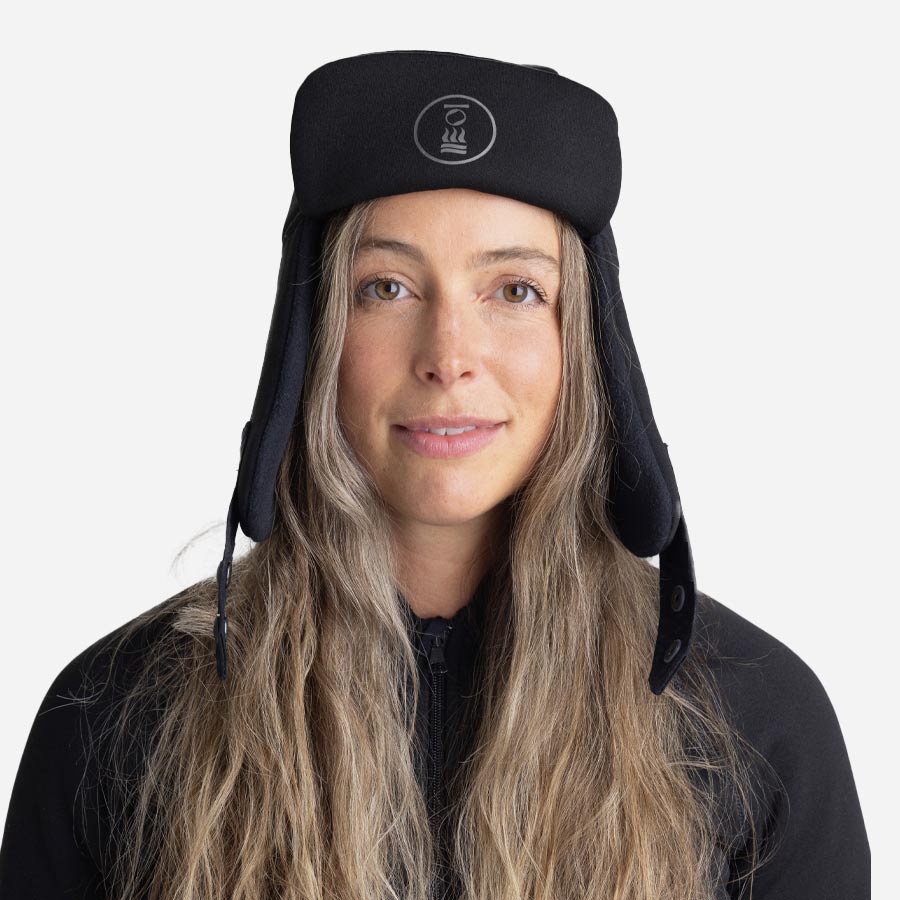 Fourth Element ARCTIC HAT - Thermal Winter Beanie for Men & Women, Cold Weather Skiing Snowboarding Hat, Black XL - Stay Warm in Extreme Conditions