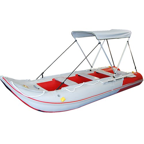Portable Bimini Top Cover Canopy for Inflatable Kayak & Canoe Boat (2 Bow) - Sun Shade Shelter for Outdoor Water Sports & Fishing Adventures