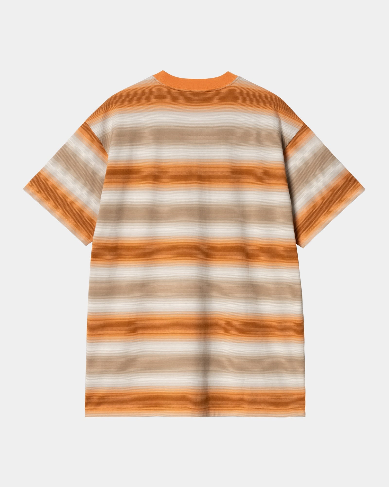 Dashner Striped T-Shirt for Men | Soft Cotton Pumpkin Orange Casual Tee | Perfect for Fall Outfits, Weekend Wear & Layering