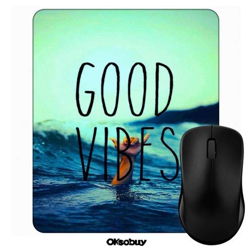 Victory Gesture Good Vibes Mouse Pad - Custom Design European City Landscape Gaming Mousepad with Non-Slip Rubber Backing | Perfect for Office, Home & Gaming Setup