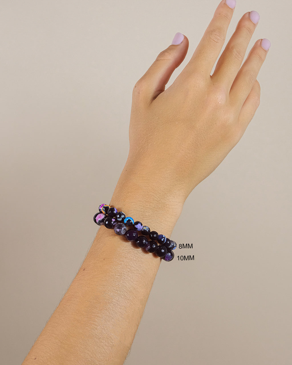 Natural Agate Beaded Stretch Bracelet for Women - Healing Crystal Energy Jewelry for Yoga, Meditation & Spiritual Wellness