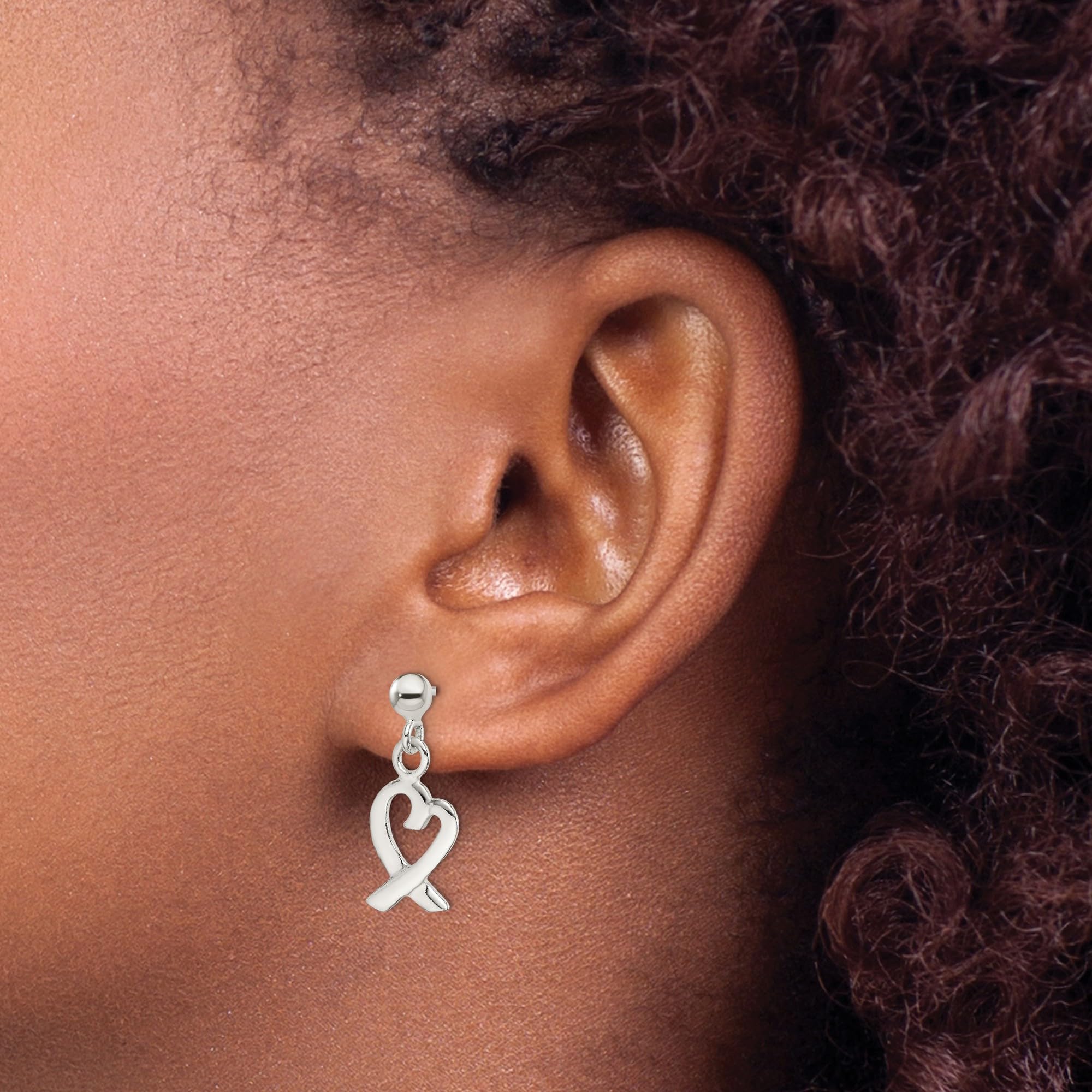 24x10mm Sterling Silver Earrings for Women - Elegant Dangle Hoop Earrings for Daily Wear & Special Occasions