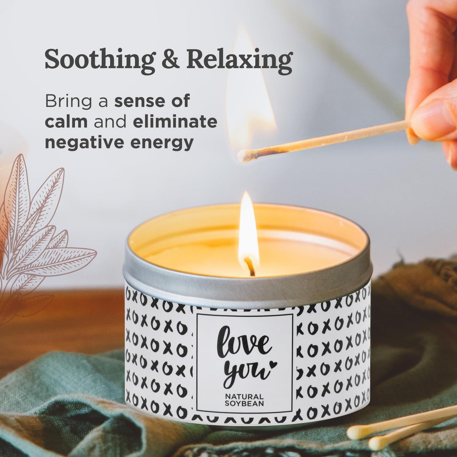 Long Lasting Aromatherapy Soy Wax Candle - 6 Oz (35 Hour Burn) | Vanilla, Lavender, Rose, Jasmine & Lilac Scented Candle for Romance, Relaxation & Home Decor | All Natural, Eco-Friendly Candle for Bedroom, Bathroom & Meditation Spaces